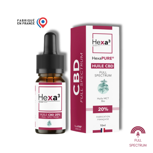 Huile de CBD 20% Full Spectrum MCT Bio HexaPURE® Hexa3 - La main verte - CBD